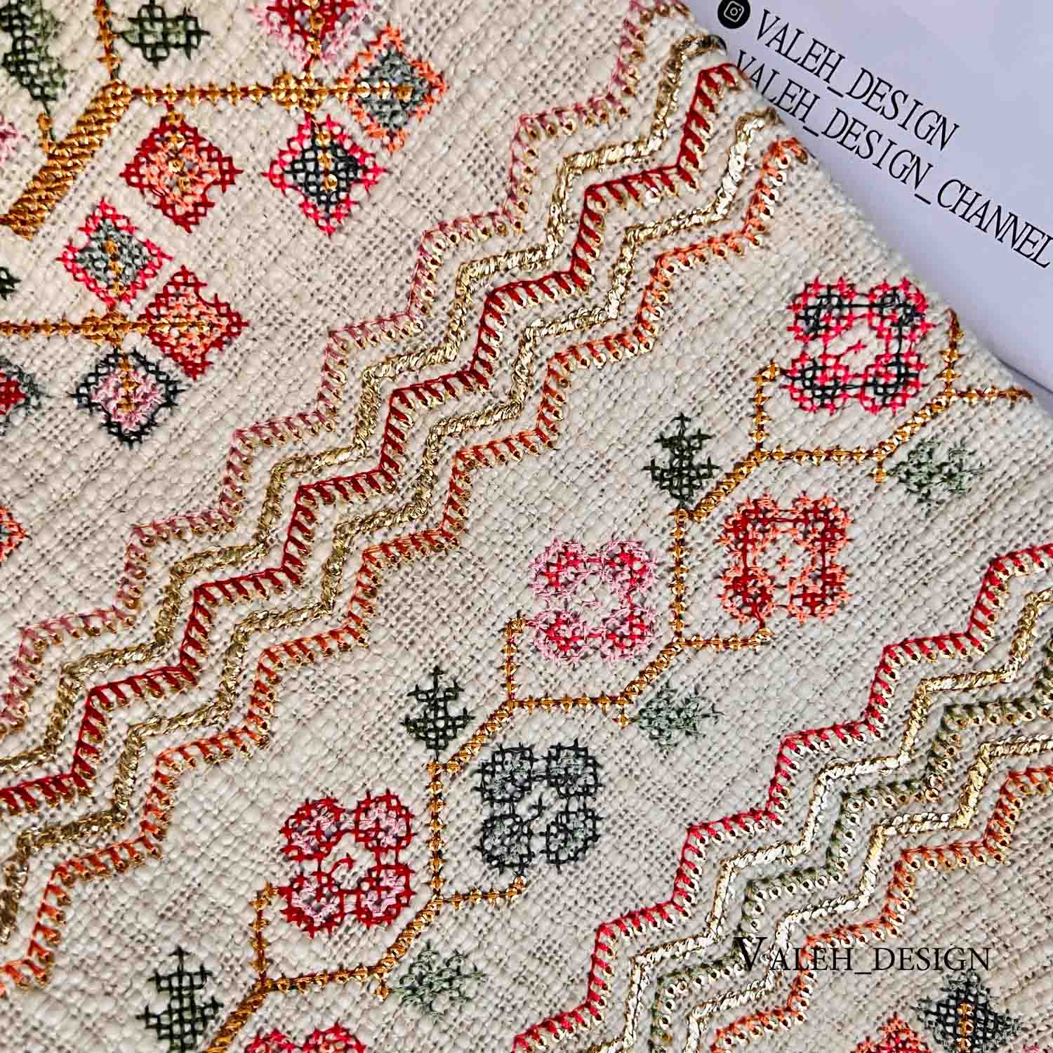 کیف، کیف زنانه، کیف دخترانه شیک، کیف واله، کیف دوشی ad910-5 کیف واله : کیف دوشی بافت نپالی شمارهدوزی 5